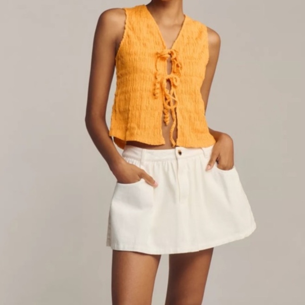 Anthropologie Front-Tie Tank Top - Picture 3 of 12